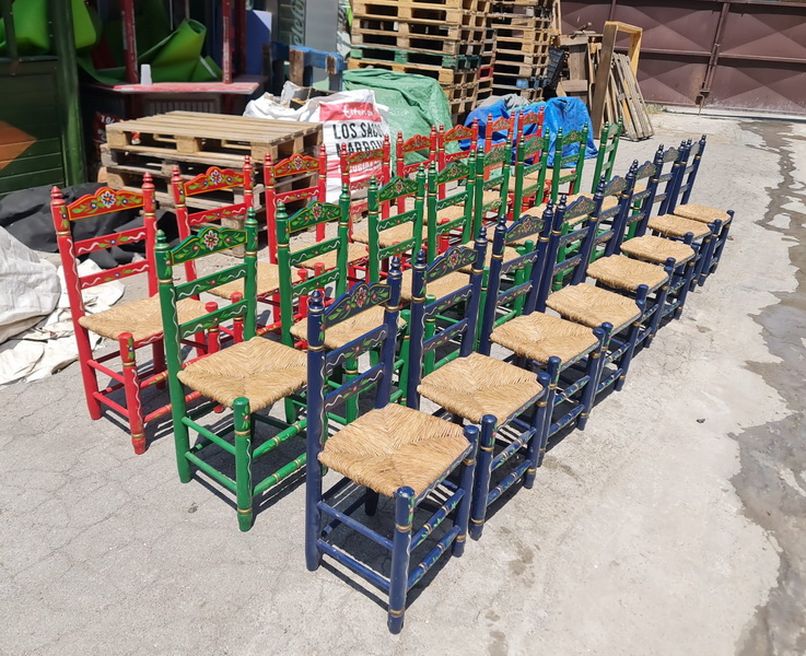 conjunto mesa madera andalucia mesa 64.5x68x67.5 2u